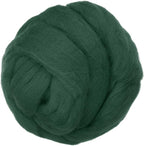 PATIKIL Wool Roving Yarn, 150G/5.3OZ Soft Felting Wool Pure Chunky Roving Yarn Bulk for Needle Felting Knitting Blanket Spinning Weaving DIY Craft, Dark Green