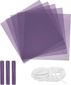 MECCANIXITY Beeswax Candle Making Kit,8x8 Inch 5pcs Dark Purple Beeswax Candle Sheets with 1pcs Cotton Wick for DIY Craft Gift Making