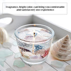 Heigble 6.6 lb High Density Transparent Gel Candle Wax Clear Gel Wax Jelly Candle 100 Pcs Wick and 100 Pcs Wick Stickers for DIY Making Handmade Projects Material Supplies