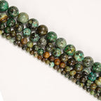 NCB 200pcs 4mm African Turquoise Loose Beads for Jewelry Making, Natural Semi Precious Beads Round Smooth Gemstones Spacer Beads Charms for Necklaces Bracelets (African Turquoise, 4mm 200Beads)