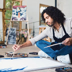 ARTEZA Stretched Canvas, 36 x 48 Inches, Pack of 2, Blank White Large Canvas for Painting for Acrylic, Oil and Gouache Paints