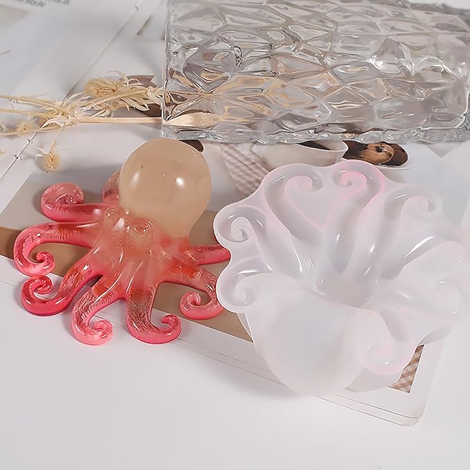 Octopus Candle Mold - Silicone Resin Casting Molds for Candle & Resin & Soap Craft Supplies
