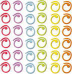 Wonafa 30pcs Spiral Stitch Markers for Knitting & Crochet, Metal, Adults