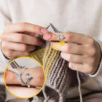 MARFOREVER 5 Pcs Crochet Rings for Crocheting, Adjustable Crochet Tension Rings for Finger, Yarn Guide Accessories for Crocheters Knitters Mother Grandma Gifts with Box