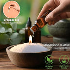 NICEME Pearled Candle All Natural 26 Oz Sandalwood Jasmine Scented Non-Toxic Luxury Long Lasting Powder Candles Upto 180 Hours Refillable Candle Sand with 30 Wicks 50ml Essential for Candle Making