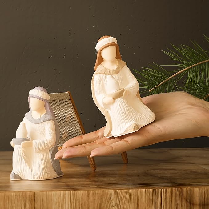 Nativity Scene Molds - Jesus, Maria, Angel & Nativity Designs - Resin Casting & Silicone Molds for Candle Making & Home Decor Wave Candle Mold