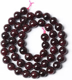 8MM 45PCS Natural Garnet Gemstone Loose Beads for Jewelry Making DIY Bracelet Crystal 1 Strand