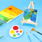 32 Pack 9 Inch Wood Easels, Easel Stand for Painting Canvases, Art, and Crafts, Tripod, Painting Party Easel, Kids Student Tabletop Easels for Painting, Portable Canvas Photo Picture Sign Holder