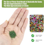 Ybxjges 24000Pcs 2mm Glass Seed Beads Kit, with 28 Colors Small Beads Kit for Girls,Women and Adults,Bracelets, Necklaces,Earring,Jewelry Making Supplies