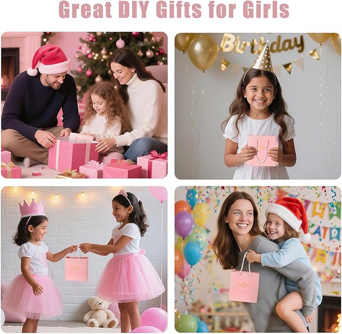 Emibele Bracelet Making Kit for Girls 8-12, Jewelry Making Kit with Portable Jewelry Box, Charm Bead DIY Bracelets Crafts Kit for Kids Age 5 6 7, Girls Gifts Choice on Birthday Valentines Christmas