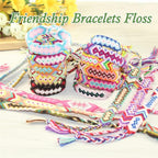 Friendship Bracelet String 500 Skeins Rainbow Color Embroidery Floss Cross Stitch Embroidery Thread Cotton Floss Bracelet Yarn, Craft Floss(Classic Color)（50skeins x10 Pack）
