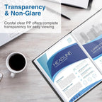 Sooez Art Portfolio 9x12, 30 Pockets with 30 Black Paper, Binder with Plastic Sleeves, Display 60 Pages, Presentation Book for Artwork, Folders Binder for Office School