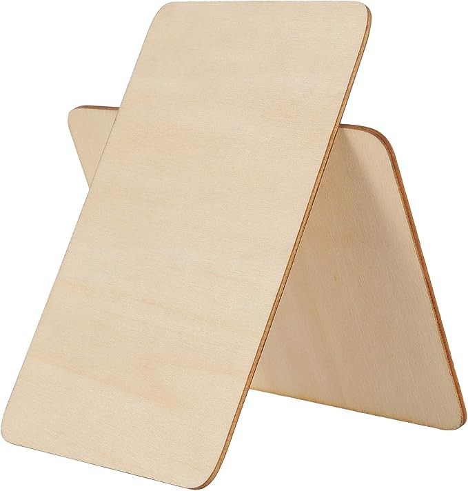 100 Pack 6 x 4 Inch Unfinished Wood Cutouts for Crafts, Natural Wood Rectangle Blank Pieces Wooden Tags Slices for Painting, DIY Craft, Decoration