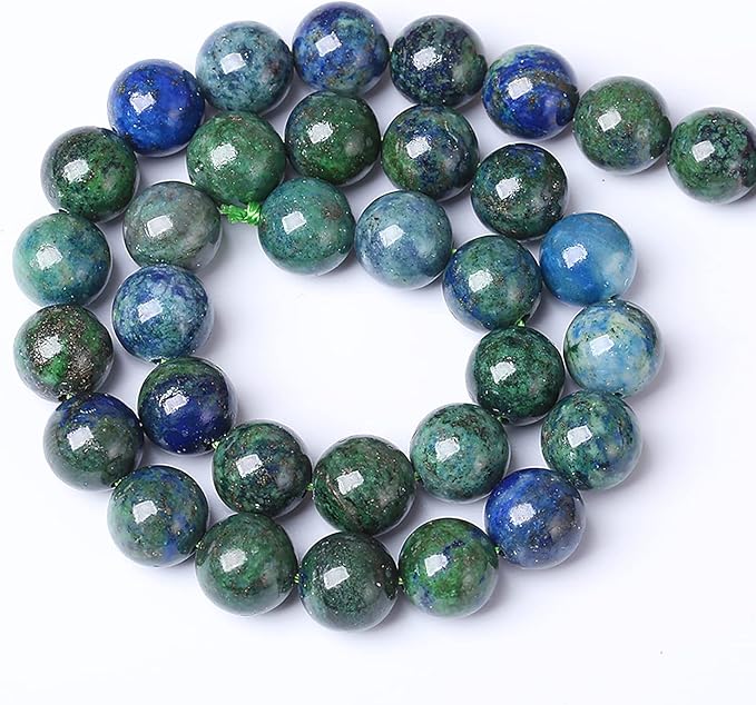 6mm 60pcs Natural Gemstone Beads Lapis Lazuli Chrysocolla Phoenix Stone Round Loose Beads for Jewelry Making DIY Bracelet Necklace