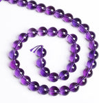 10MM 38PCS Natural Stone Clean Amethyst 3A Grade Crystal Loose Beads for Jewelry Making DIY Bracelet