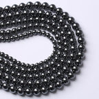 103pcs 4mm AAA Black Hematite Beads Natural Stone Gemstone Round Loose Beads for Jewelry Making DIY Bracelets