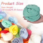 PATIKIL Wool Roving Yarn, 150G/5.3OZ Soft Felting Wool Pure Chunky Roving Yarn Bulk for Needle Felting Knitting Blanket Spinning Weaving DIY Craft, Green