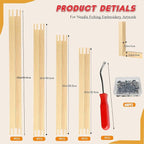 Gylreus 16 Pcs 4 Sets Stretcher Bars for Needlework Wooden Canvas Stretcher Bars 10 Different Size Combinations Embroidery Stretcher Bars for Cross Stitch Frame Set with Thumbtack and Remover Tool