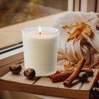 Thick Candle Jars for Making Candles 12 Pcs, 7 OZ Empty Jars with Wood Lids for Candle Making, Sample Container, Frosted White