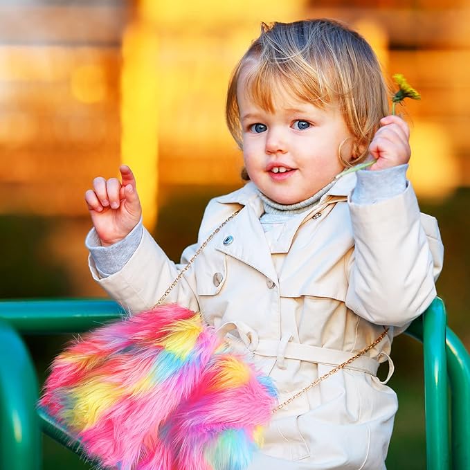 Tatuo Faux Fur Fabric Christmas Fluffy Fuzzy Craft Fake Fur Cuts Shaggy Synthetic Plush Patch Sewing DIY Winter Halloween Costume Gnome Beard Miniature Dolls Rugs Mats Gift(Colorful,2 x 100 Inch)