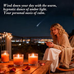 Aufien Candle Sand with Wicks, 21.4 Oz Pearled Candle, DIY Bead Powder Sand Wax Making kit Refillable Non Toxic for Handmade, Wedding and Halloween Christmas Decorations Orange Unscented