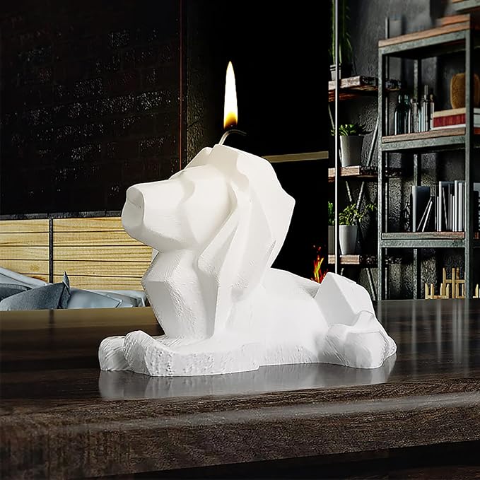 Abstract Lion Mold - Silicone Animal & Candle Mold for Resin, Clay & Cake Making - 3D Craft Supplies