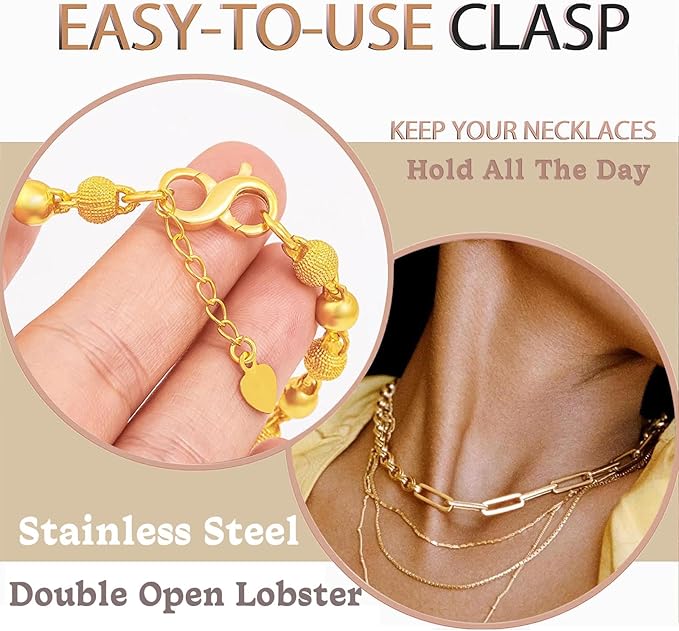 Dailyacc Double Opening Lobster Clasp 316 Stainless Steel Silver and Gold Pleted Necklace Bracelet Extender Clasps and Closures for DIY Jewelry