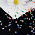 1100PCS 4mm Bicone Crystal Glass Beads for Jewelry Making, Sparkling Mini Beads for Suncatchers, DIY Bracelets & Craft Projects (Multicolored)