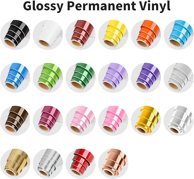 Glossy Brown Permanent Vinyl Roll for Cutting Machine, Lya Vinyl 12" x 12Ft Permanent Outdoor Adhesive Vinyl Roll for Decor Sticker, Party Decoration