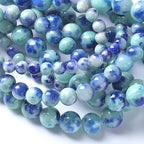 10MM 38PCS Peacock Blue Persian Jade Spacer Loose Beads for Jewelry Making DIY Bracelet Necklace