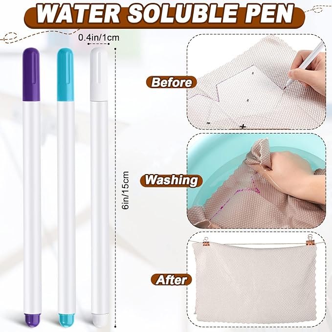 Flutesan 3 Pcs Bowl Cozy Pattern Template 8/10/12 Inch Clear Acrylic Bowl Wrap Sewing Pattern Template with 3 Pieces Water Soluble Pen Batting Quilting Cut on Fold Stencil(Bloom Edge)