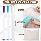 Flutesan 3 Pcs Bowl Cozy Pattern Template 8/10/12 Inch Clear Acrylic Bowl Wrap Sewing Pattern Template with 3 Pieces Water Soluble Pen Batting Quilting Cut on Fold Stencil(Bloom Edge)