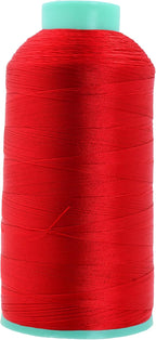 Mandala Crafts Bonded Nylon Thread Red Heavy Duty Sewing Threads - 2843 YDs Size 46 210D T45 Tex 45 Thread for Leather Jeans Weaving Outdoor Marine Upholstery Threads