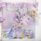 TIAMECH Violet Garden PET Stickers - 80 Pcs Vine Fairy Scenery Courtyard Violet Girl Design, Waterproof Sticker for Journaling & Scrapbooking, Junk Journal Supplies, Ephemera & DIY Crafts