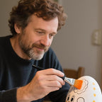 1.5 inch Flat Paint Brushes for Acrylic Painting 4 Pieces Professional Artist Brush Large Base Coating Paint Brushes for Acrylic Watercolor Gouache Oil and Body Painting