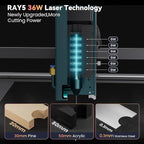 Longer 30W Laser Engraver Module, Compatible with RAY5, DIY Laser Head for Laser Engraver, Eye Protection