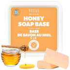 5Lb Honey Soap Base - Melt and Pour Soap Making Supplies - SLS/SLES Free, No Palm Oil, Natural with Organic Honey - Rich in Antioxidants, Hydrating, Perfect for Handmade Projects