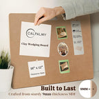 Calpalmy Clay Wedging Board with Convenient Built-in Handle - 12 x 18" Portable Clay Board for Ceramics, Clay Crafts, and Pottery - Sturdy 9mm Thickness MDF Tote Board for Clay Art Enthusiasts
