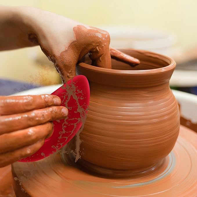 DIYOOHOMY Pottery Ribs for Pottery Tools and Clay Tools, Soft Silicone Ceramic Supplies Kit for Shapes Sculpting,Mud,Trimming,Throwing (2)