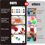 10 Pack 6 Colors Mini Acrylic Paint and Brushes Set for Kids Party Favor, Individual Paints Strips Sets with Brush for Kid, Student Painting Kit for Canvas(10 Pack)