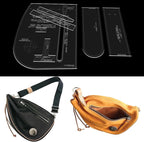 RIVEENY Sling Bag Acrylic Template,Leather Pattern Acrylic Leather Templates for Capacity Crossbody Backpack Casual Motorcycle Chest Bag (AAB-42)