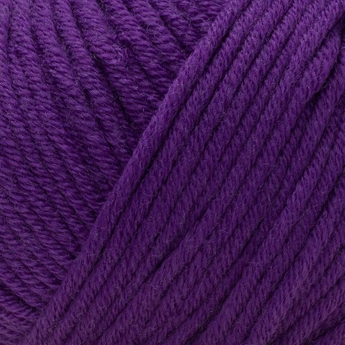 Estako Wool 98 100% Superwash Merino Wool Medium Worsted Weight Soft Knitting and Crochet Yarn 1.76 oz (50gr) 98 yds (90 m) (6385 - Purple)