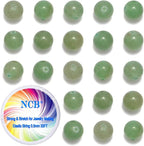 NCB 200pcs 6mm Green Aventurine Loose Beads for Jewelry Making, Natural Semi Precious Beads Round Smooth Gemstones Spacer Beads Charms for Necklaces Bracelets (Green Aventurine, 6mm 200Beads)