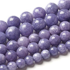 12MM Lavender Purple Chalcedony Natural Stone Round Loose Beads for Jewelry Making and Crafting 32pcs 15"