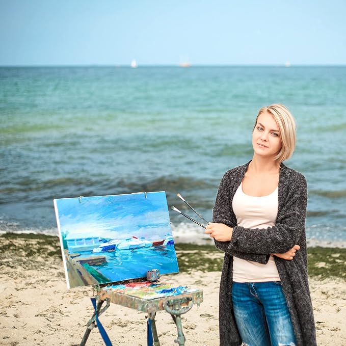 Wood Canvas Boards Unfinished Wooden Panel Boards Paint Pouring Panels for Painting Drawing Home Decor(10 Pieces,12 x 8 x 0.4 Inches)