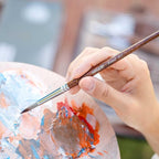 20 Pieces Paint Brushes, Expert Synthetic Nylon Bristles Paint Brush Kit with Palette Knife & Suede Leather Roll, Paint Brushes Set for Oil, Acrylic, Watercolor, Gouache and Detail Paintings