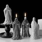 Ghost Skull Man Cylinder Candle & Resin Mold - Resin Casting Silicone Molds for Home Decor & Candle Making Wave Spiral Mold