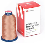 Richword Selected Brown Embroidery Thread 4000M(4374Y) 40WT Polyester Thread 100 Colors Selected for Commercial Multi Needles and Single Needle Embroidery Machine 0864