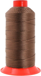 Mandala Crafts Bonded Nylon Thread - Russet Brown Heavy Duty Sewing Threads - 415 YDs Size 346 210D T350 Tex 350 for Leather, Jeans, Weaving, Outdoor, Marine, Upholstery