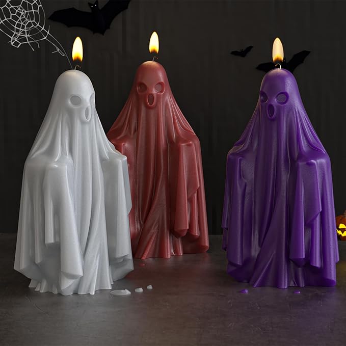 Skull Ghost Animal Molds Bear Candle & Resin Mold - Resin Casting Silicone Molds for Home Decor & Candle Making Wave Spiral Mold